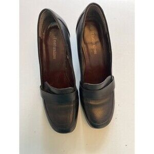 Naturalizer Leather Heeled Loafers Women’s 7.5 Slip-On Comfort Dress Shoes